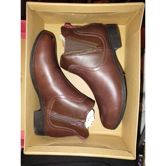 NIB Cobb Hill Crosbie Gore Ankle Boot Size 7 Leather Brown - Picture 2 of 9